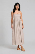 Load image into Gallery viewer, PINTUCK DETAIL SPAGHETTI STRAP MIDI SUNDRESS
