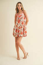 Load image into Gallery viewer, Floral Print Bubble Hem Adjustable Straps Dress
