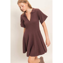 Load image into Gallery viewer, Ribbed Knit Collared Dress
