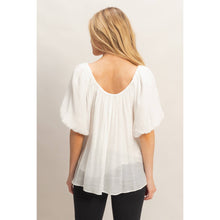 Load image into Gallery viewer, Gathered Puff Sleeve Blouse
