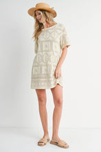 Load image into Gallery viewer, AZTEC KNIT SHIFT DRESS
