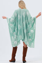 Load image into Gallery viewer, Ocean Embroidered Kimono: Coastal Spring Cover-Up
