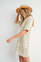 Load image into Gallery viewer, AZTEC KNIT SHIFT DRESS
