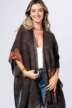 Load image into Gallery viewer, Black Floral Tassel Kimono
