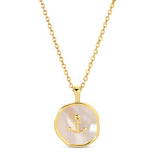 Load image into Gallery viewer, Shell with Anchor Pendant Necklace
