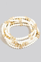 Load image into Gallery viewer, Layered Pearl Beaded Bracelet Set
