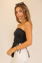Load image into Gallery viewer, Polka Dot Darling Asymmetrical Tube Top
