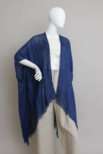 Load image into Gallery viewer, Breezy Beauty: Frayed Trim Kimono Summer Cover-Up 🪭
