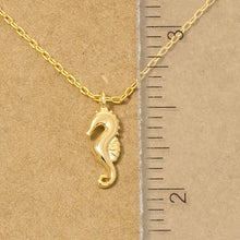 Load image into Gallery viewer, Gold Dipped Sea Horse Pendant Necklace
