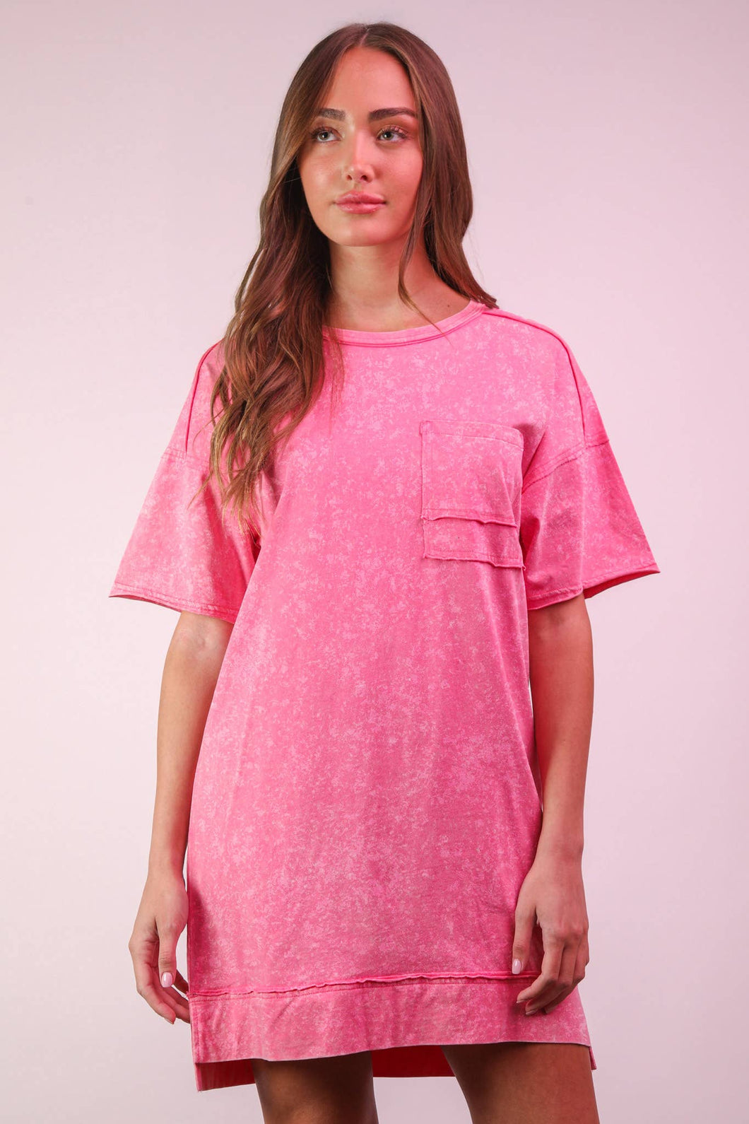 Mineral Washed Oversized Mini Dress