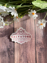Load image into Gallery viewer, Salvatore: Vampire Diaries-Themed Waterproof Sticker/Magnet: No bag / Sticker
