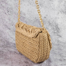 Load image into Gallery viewer, Woven Raffia Flap Shoulder Bag
