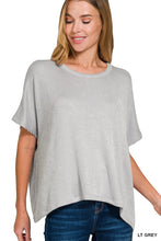 Load image into Gallery viewer, Ribbed Striped Oversized Short Sleeve Top
