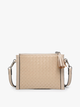 Load image into Gallery viewer, Mirabel Woven Double Zip Crossbody

