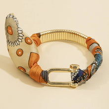 Load image into Gallery viewer, Scarf Wrapped Tube Bangle Bracelet
