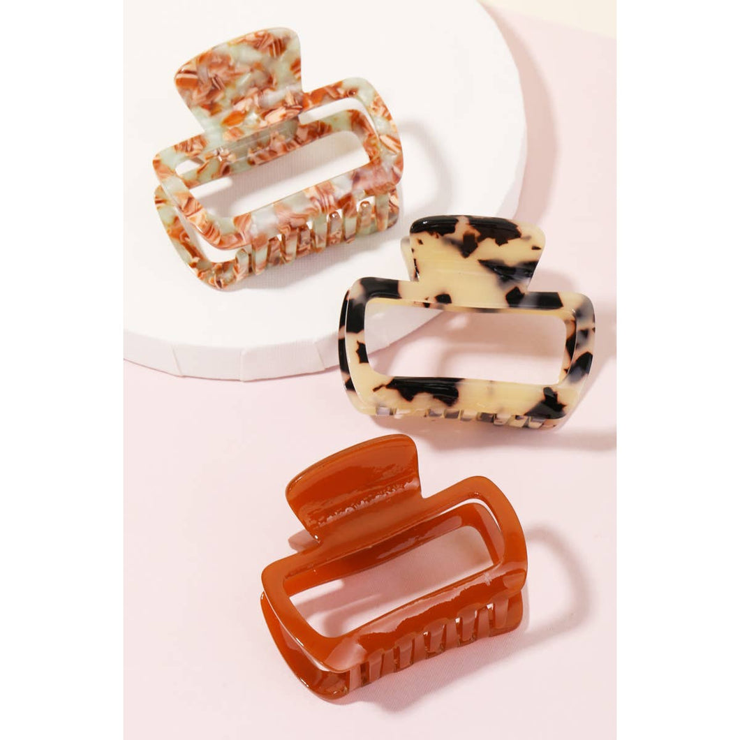 Rectangle Cutout Hair Clip