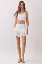 Load image into Gallery viewer, Floral Eyelet Embroidery Detail Mini Skirt
