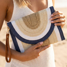 Load image into Gallery viewer, Arch Woven Straw Envelope Clutch
