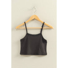 Load image into Gallery viewer, Ribbed Lace Crop Top
