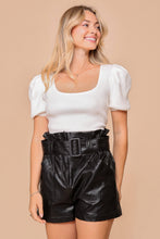Load image into Gallery viewer, Puff Sleeve Sweater Ribbed Knit Top
