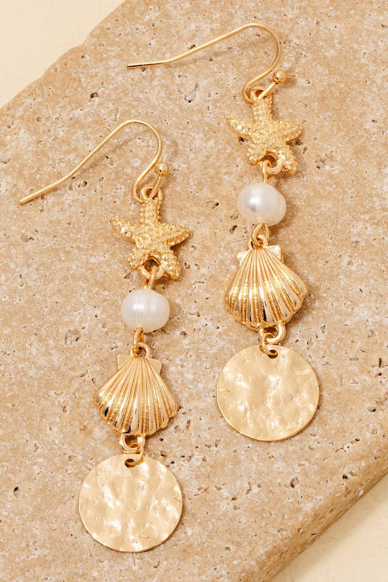 Starfish Pearl Earrings