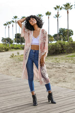 Load image into Gallery viewer, Cotton Lace Longline Kimono
