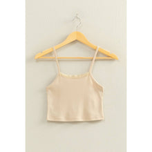 Load image into Gallery viewer, Ribbed Lace Crop Top
