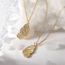 Load image into Gallery viewer, BFF Pair Of Butterfly Halves Friendship Necklaces
