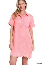 Load image into Gallery viewer, Tencel Mineral Washed Collared Shirts Dress
