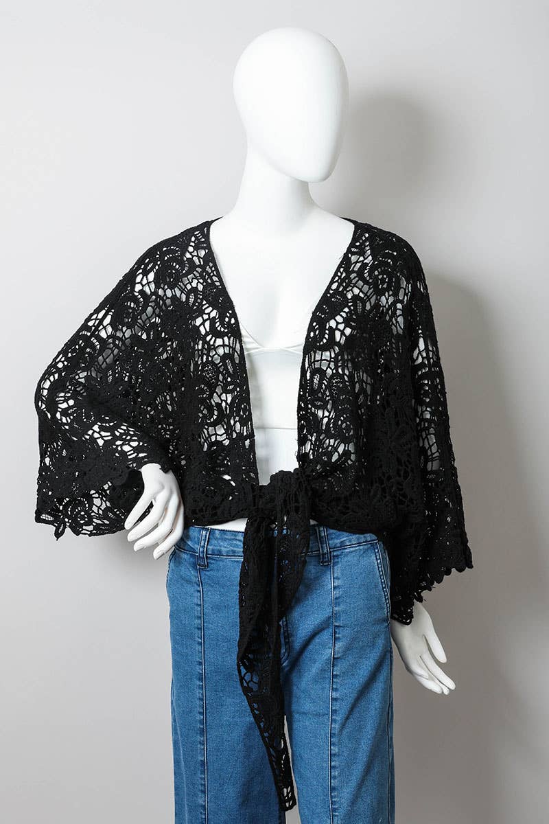 Crochet Floral Petal Kimono Wrap 🌼