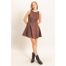 Load image into Gallery viewer, Sleeveless Suede Mini Dress
