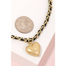 Load image into Gallery viewer, Metallic Heart Pendant Chain Necklace
