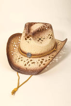 Load image into Gallery viewer, Rope Strap Straw Braided Cowboy Hat
