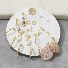 Load image into Gallery viewer, Sea Shell And Pearl Multi Pair Earrings Set
