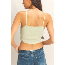 Load image into Gallery viewer, Ribbed Lace Crop Top

