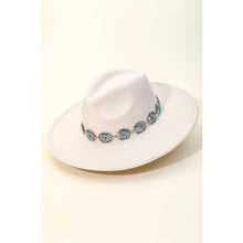 Load image into Gallery viewer, Western Concho Chain Fedora Hat
