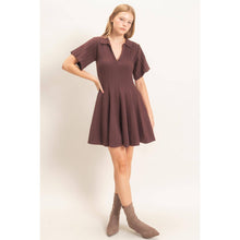 Load image into Gallery viewer, Ribbed Knit Collared Dress

