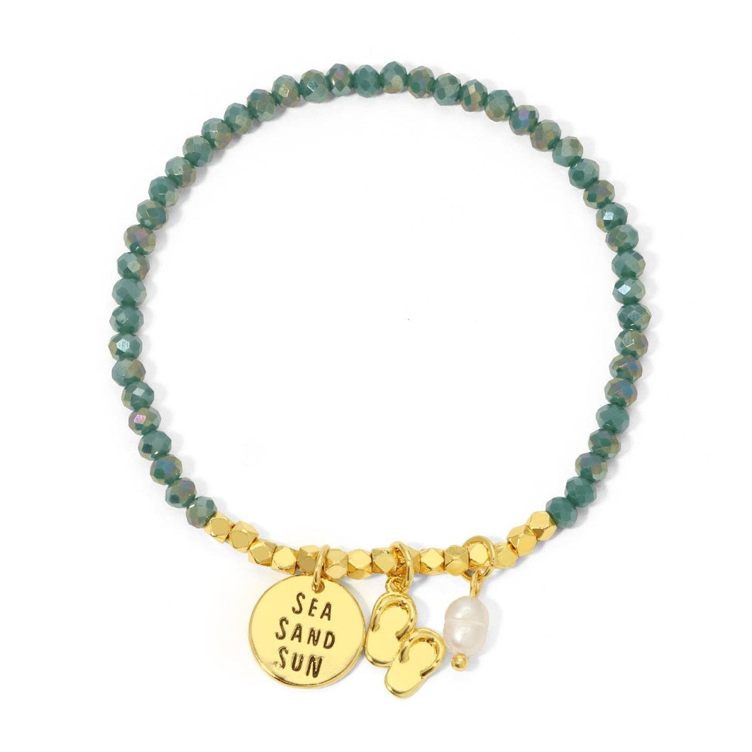 Sea, Sun, Sandals Charm Bracelet