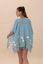 Load image into Gallery viewer, Floral Embroidered Tassel Hem Kimono Cardigan
