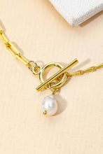 Load image into Gallery viewer, Toggle Chain Pearl Charm Necklace
