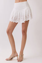 Load image into Gallery viewer, Floral Eyelet Embroidery Detail Mini Skirt

