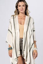 Load image into Gallery viewer, Porcelain Stripe Kimono Ruana
