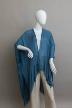 Load image into Gallery viewer, Breezy Beauty: Frayed Trim Kimono Summer Cover-Up 🪭
