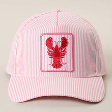 Load image into Gallery viewer, Lobster Seersucker Trucker Hat
