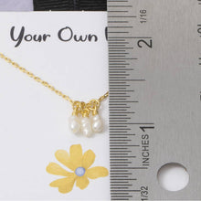 Load image into Gallery viewer, 18K Gold Dipped Triple Pearl Charm Necklace
