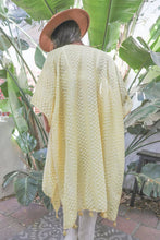 Load image into Gallery viewer, Pom Trimmed Jacquard Kimono
