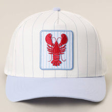 Load image into Gallery viewer, Lobster Seersucker Brim Trucker Hat
