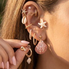Load image into Gallery viewer, Sea Shell And Pearl Multi Pair Earrings Set
