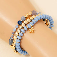 Load image into Gallery viewer, 3Pc Pebble Stone Beaded Bracelet Set
