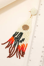 Load image into Gallery viewer, Desert Cactus Seed Beaded Fringe Earrings
